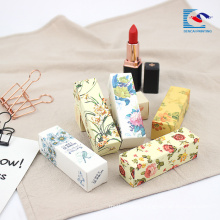 100% original latest makeup lipstick flower printing box packaging